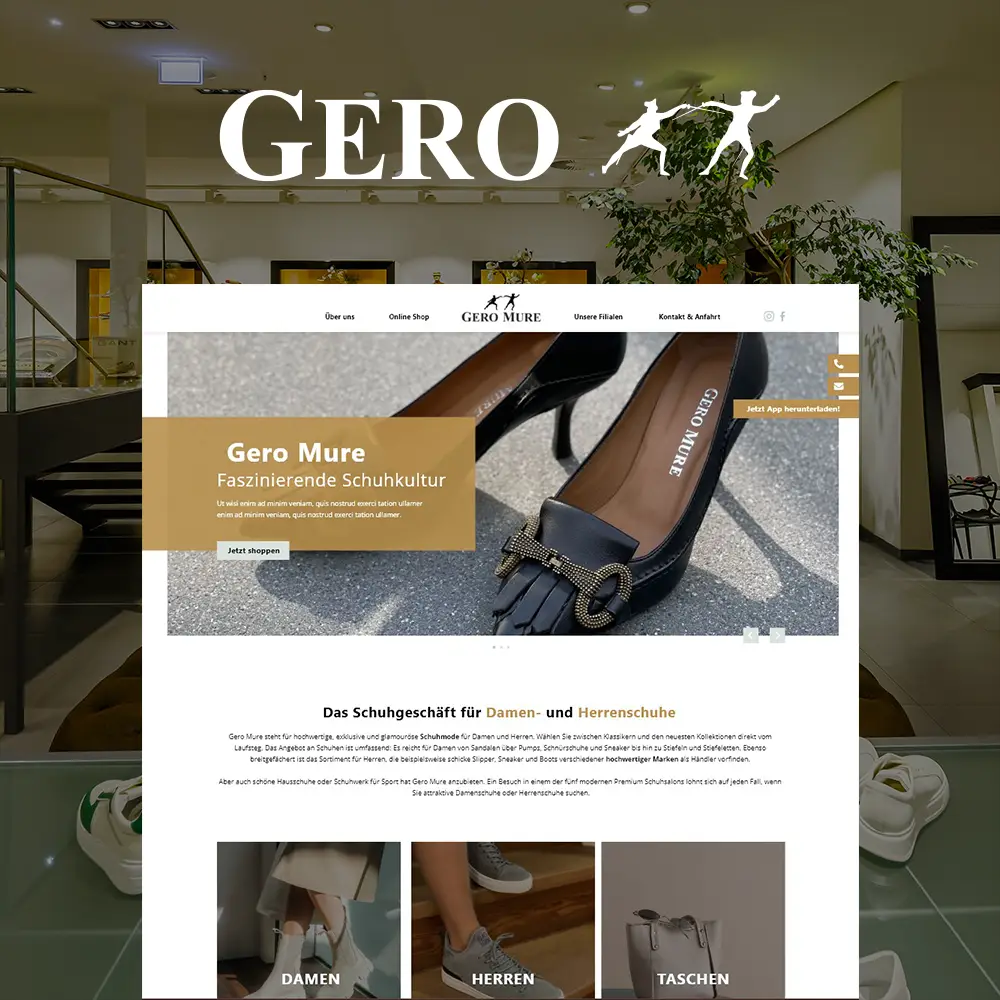 Vorschau Website Relaunch Komposition der Website Referenz gero mure