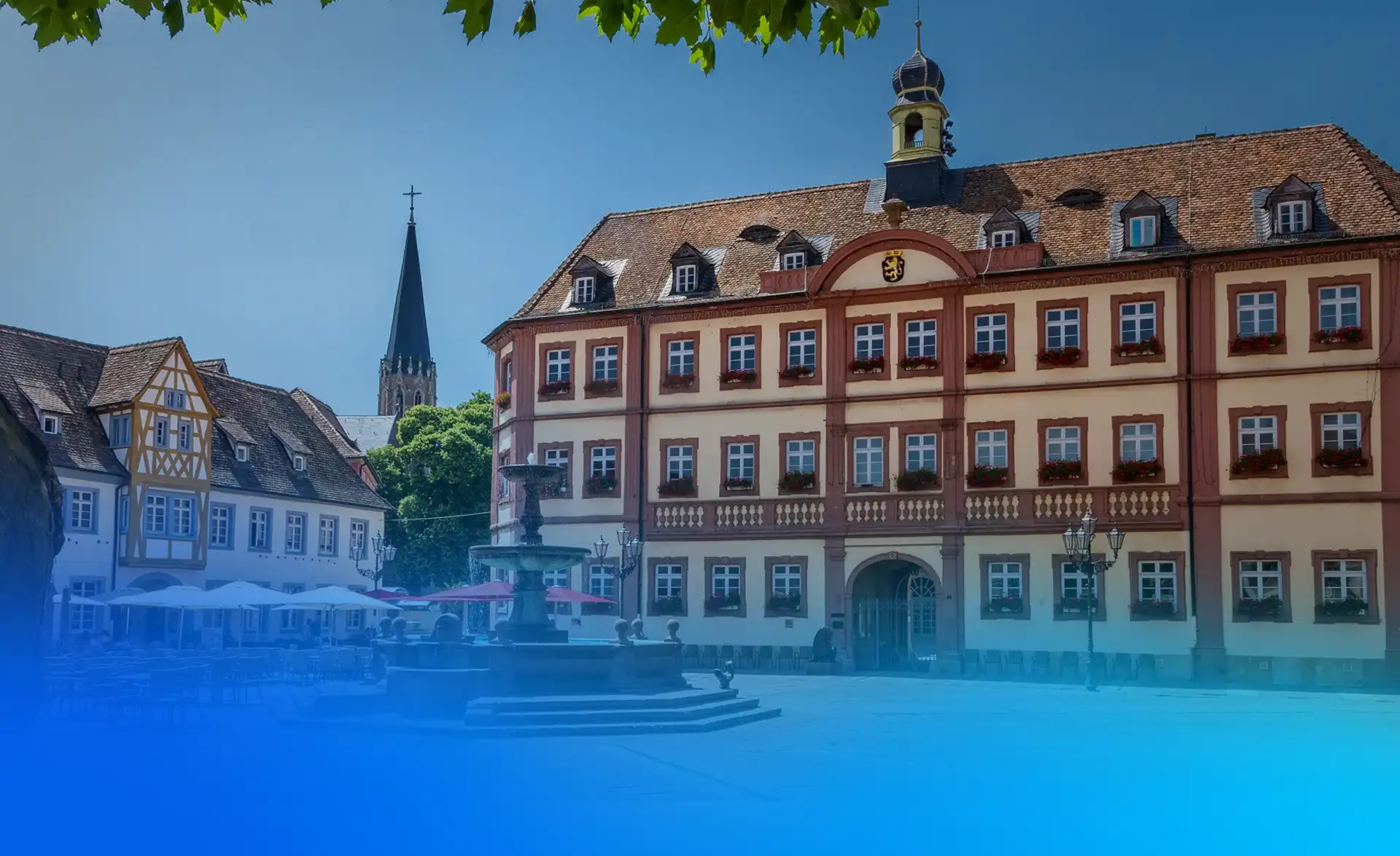 Der Marktplatz in Neustadt als Zugehörigkeit des Standortes
