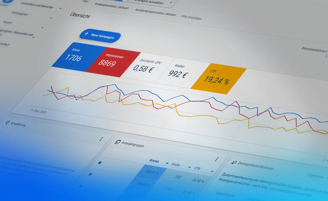 Vergleich von Google Ads und SEO für digitale Sichtbarkeit in Mannheim